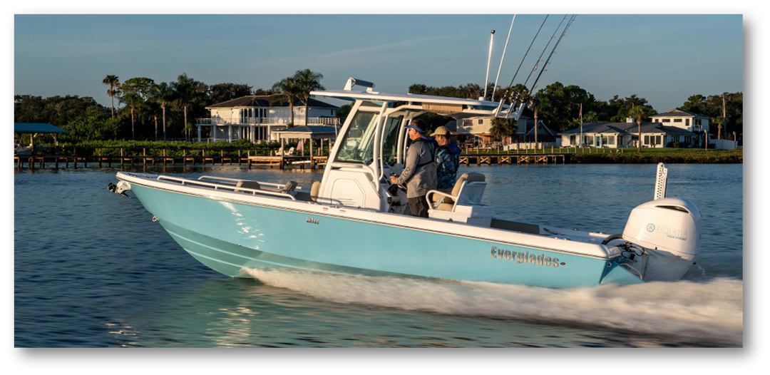 Expanded Range of On Plane Cruising Speeds on this Everglades 253cc with Sharrow Propellers