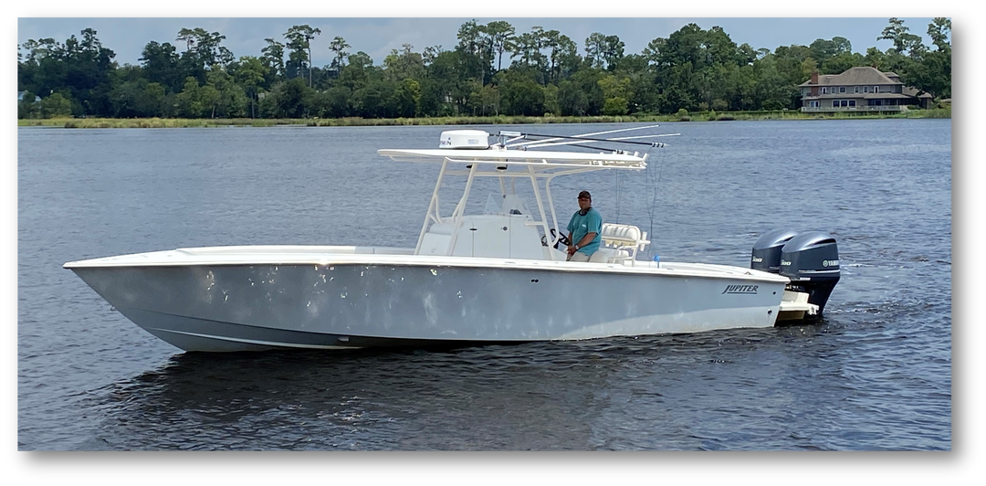 Jupiter 31 FS with Twin Yamaha 300 HP – 11% to 25% More Fuel Efficient at Midrange RPM